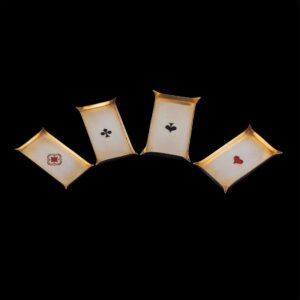Russian silver and enamel poker card trays — image 1