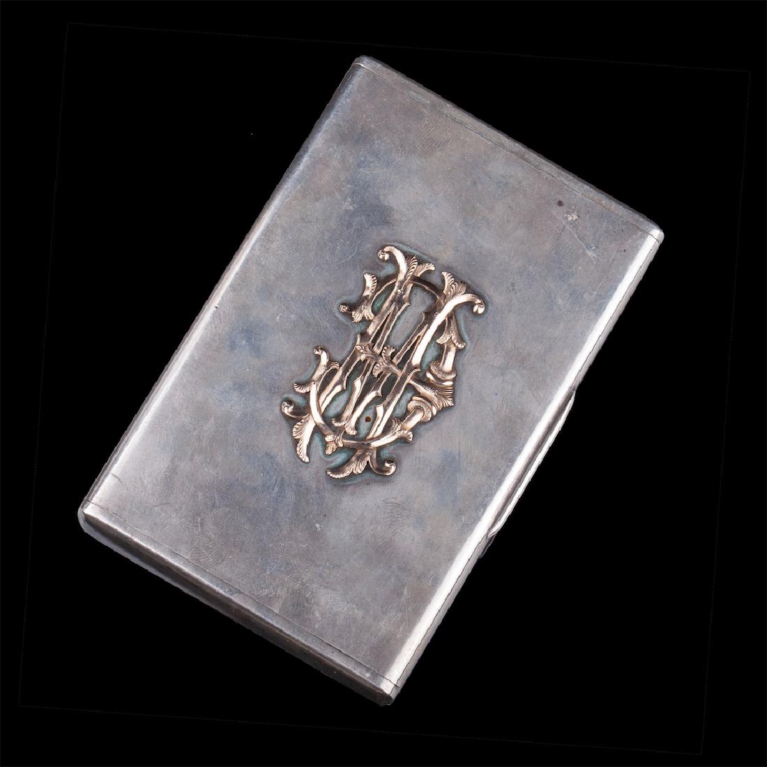 Russian silver-gilt cigarette case — image 1