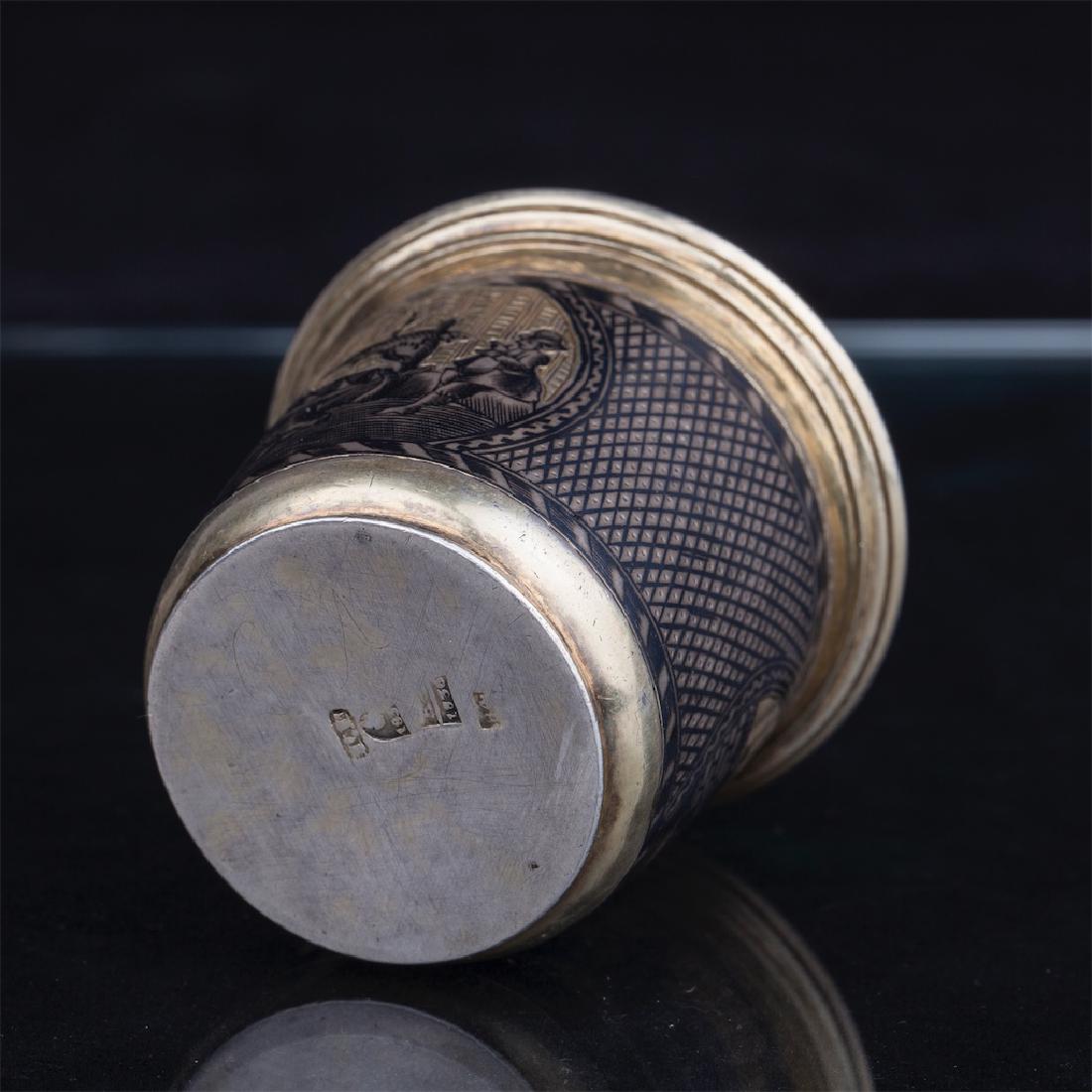 Russian silver-gilt and niello beaker — image 3