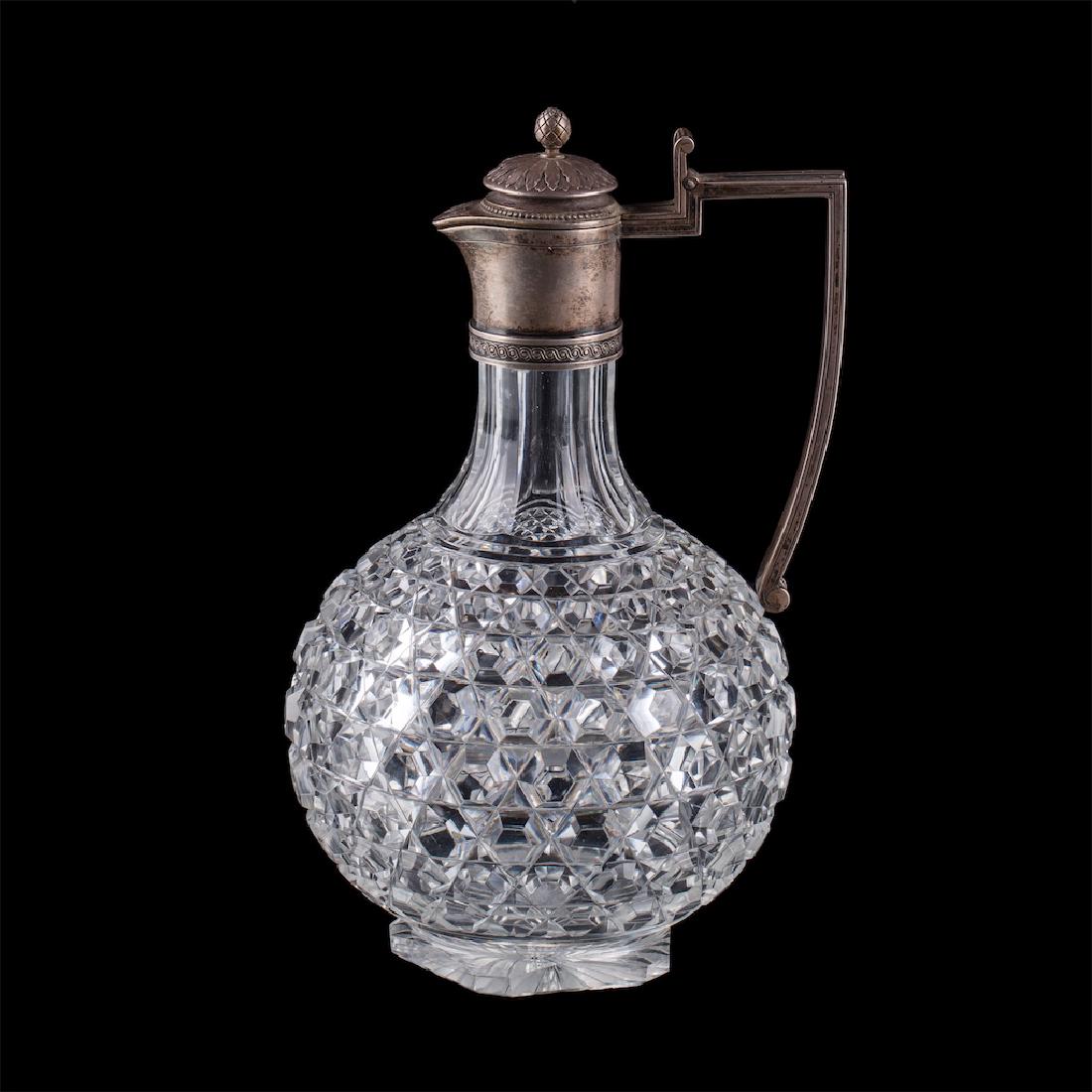 Faberge silver-gilt and cut-crystal glass carafe — image 1
