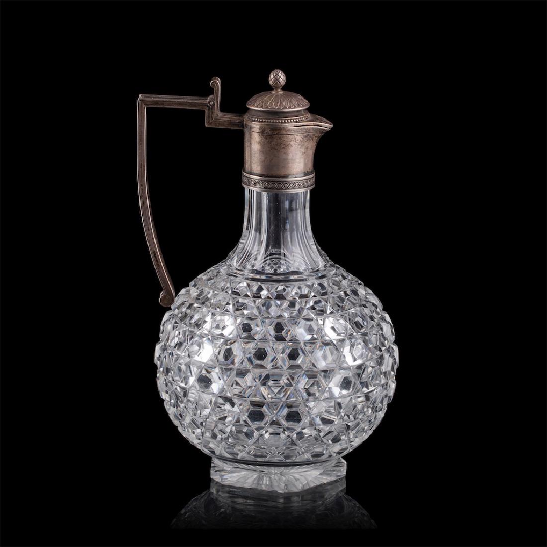 Faberge silver-gilt and cut-crystal glass carafe — image 2