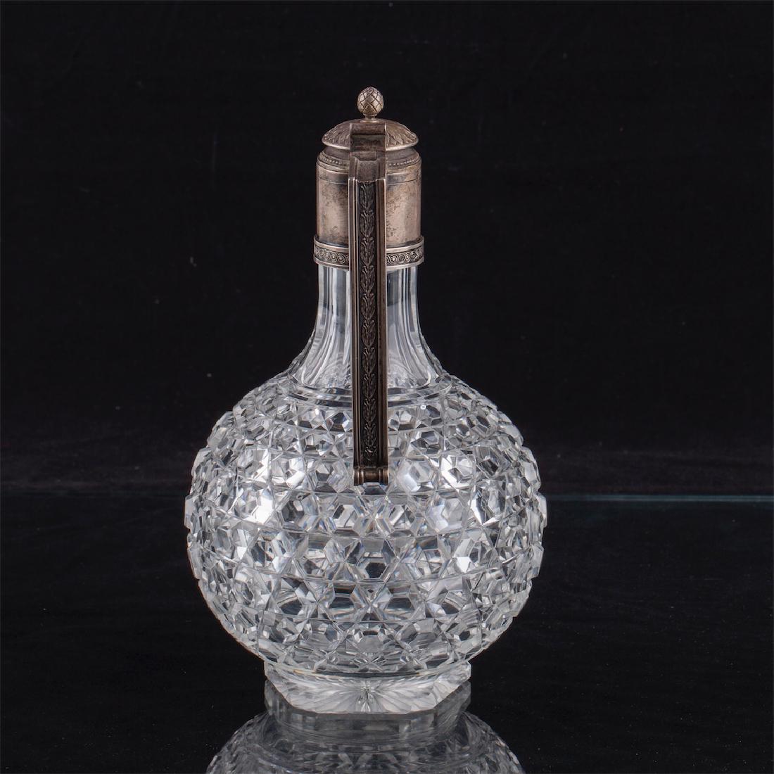 Faberge silver-gilt and cut-crystal glass carafe — image 3