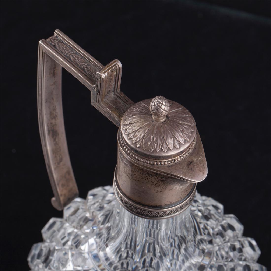 Faberge silver-gilt and cut-crystal glass carafe — image 4