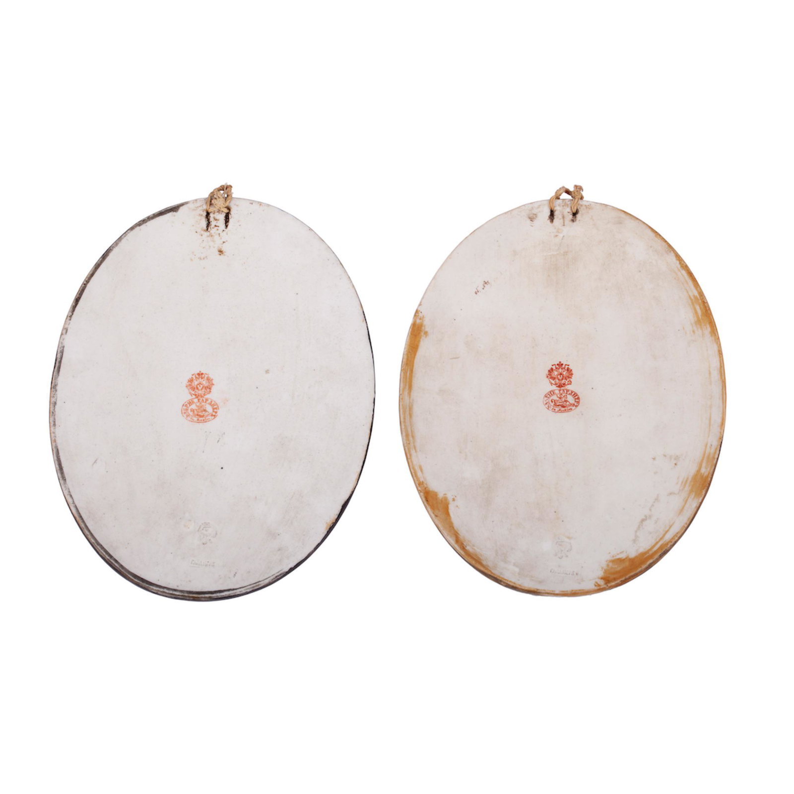 A pair of bas-relief porcelain plaques, Gardner's — image 2