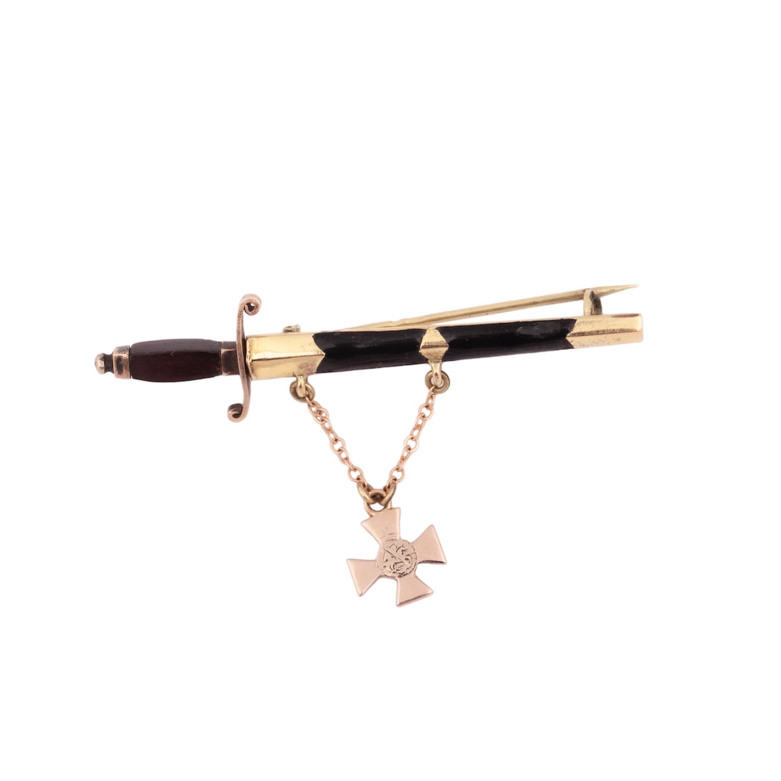 Gold pendant in the shape of a dagger — image 1