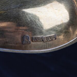 Russian cast silver-gilt spoon set of 2 pieces — image 3