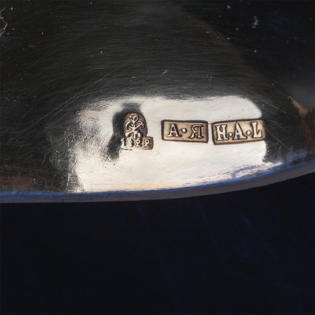 Russian cast silver-gilt spoon set of 2 pieces — image 4