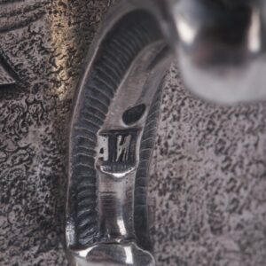 Russian cast silver glass holder "Troyka" — image 7