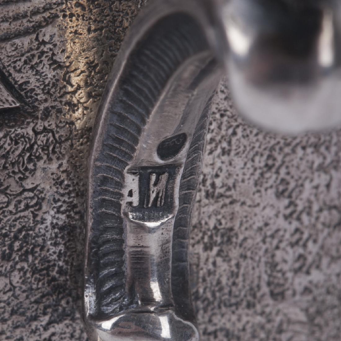 Russian cast silver glass holder "Troyka" — image 7