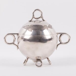 Faberge silver-gilt caviar bowl with sturgeons — image 2
