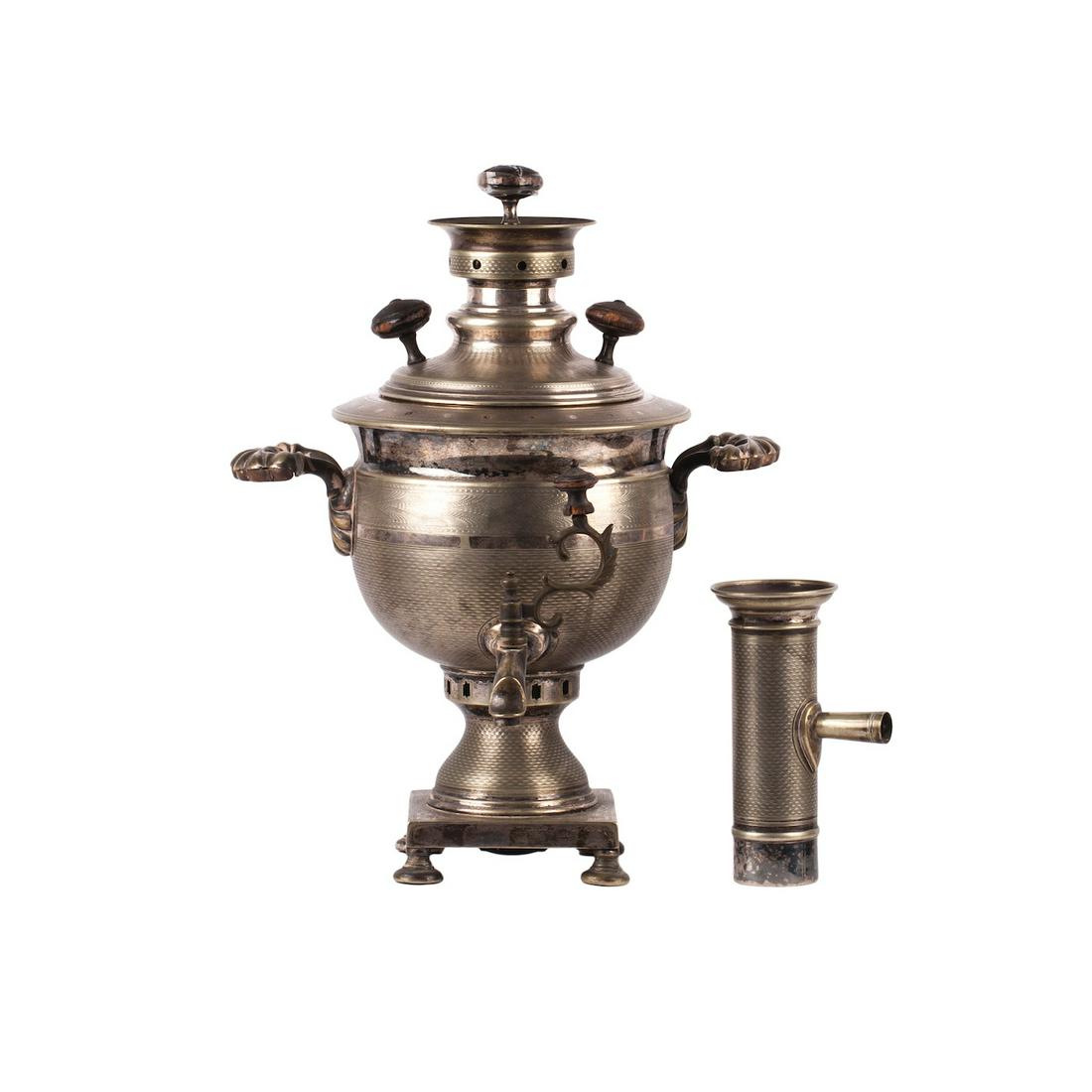 Russian Empire silver plated samovar — image 2
