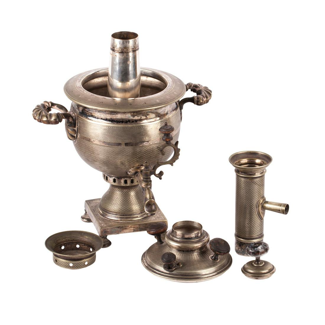 Russian Empire silver plated samovar — image 3