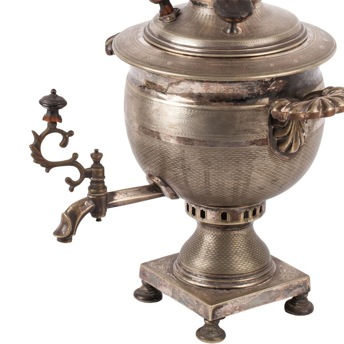 Russian Empire silver plated samovar — image 5