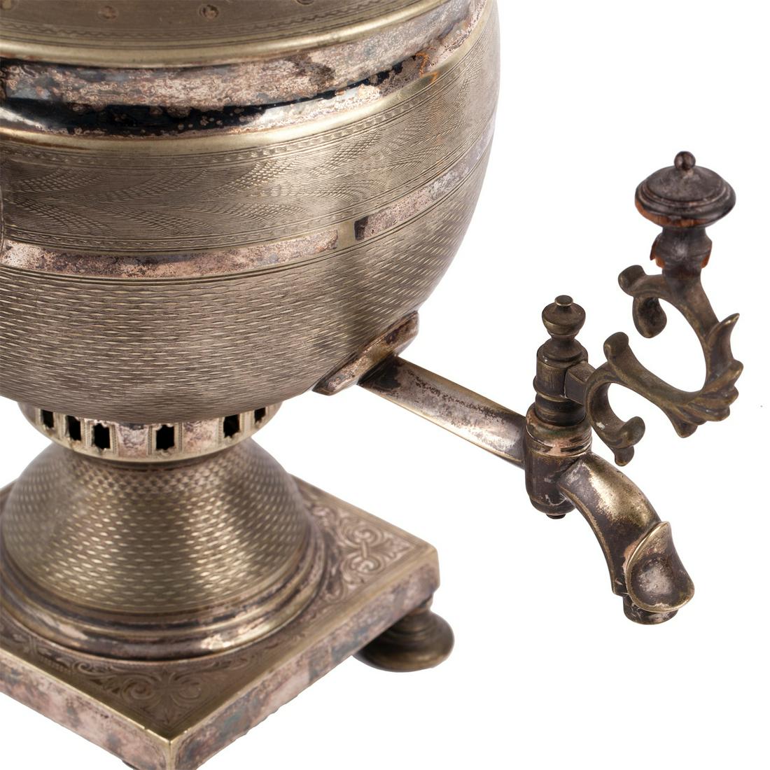 Russian Empire silver plated samovar — image 6