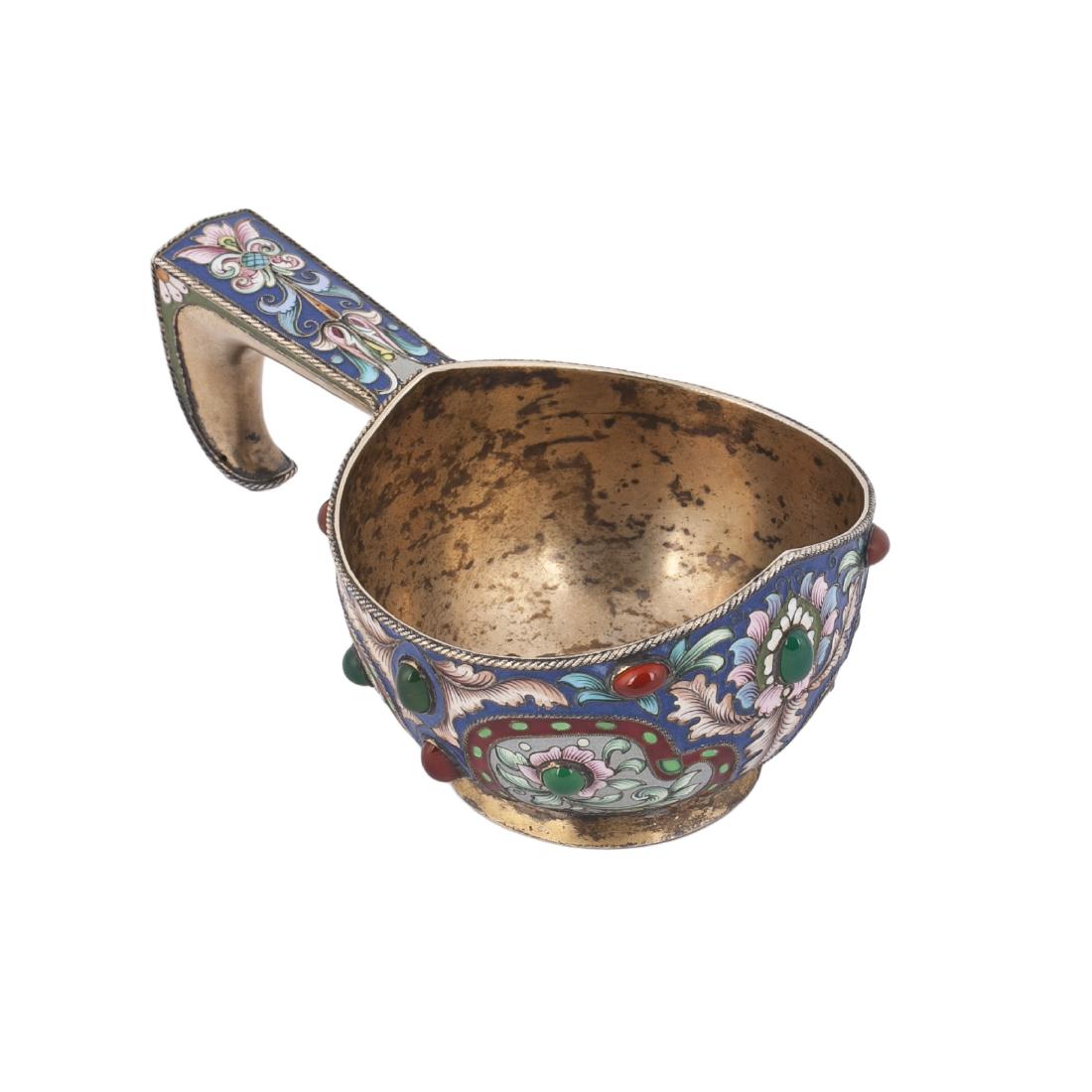 Russian enamel kovsh by Rukert Fedor — image 2