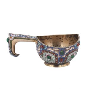 Russian enamel kovsh by Rukert Fedor — image 3