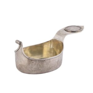 Faberge memorial silver kovsh — image 1