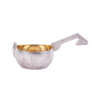 Russian silver-gilt kovsh — image 1