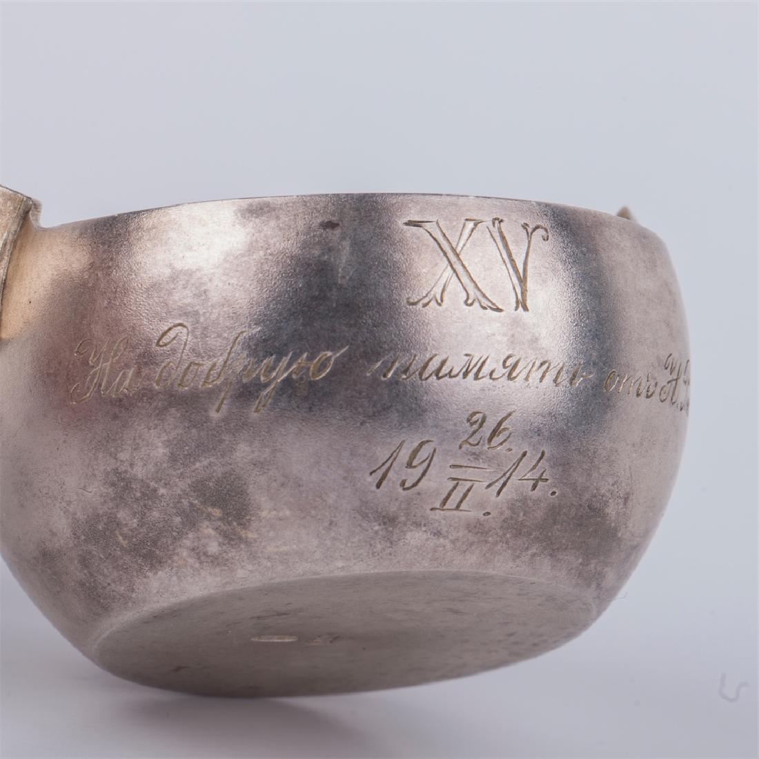 Russian silver-gilt kovsh — image 3