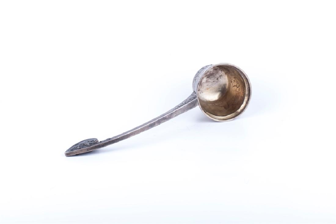 Russian cast silver-gilt kovsh-ladle — image 3