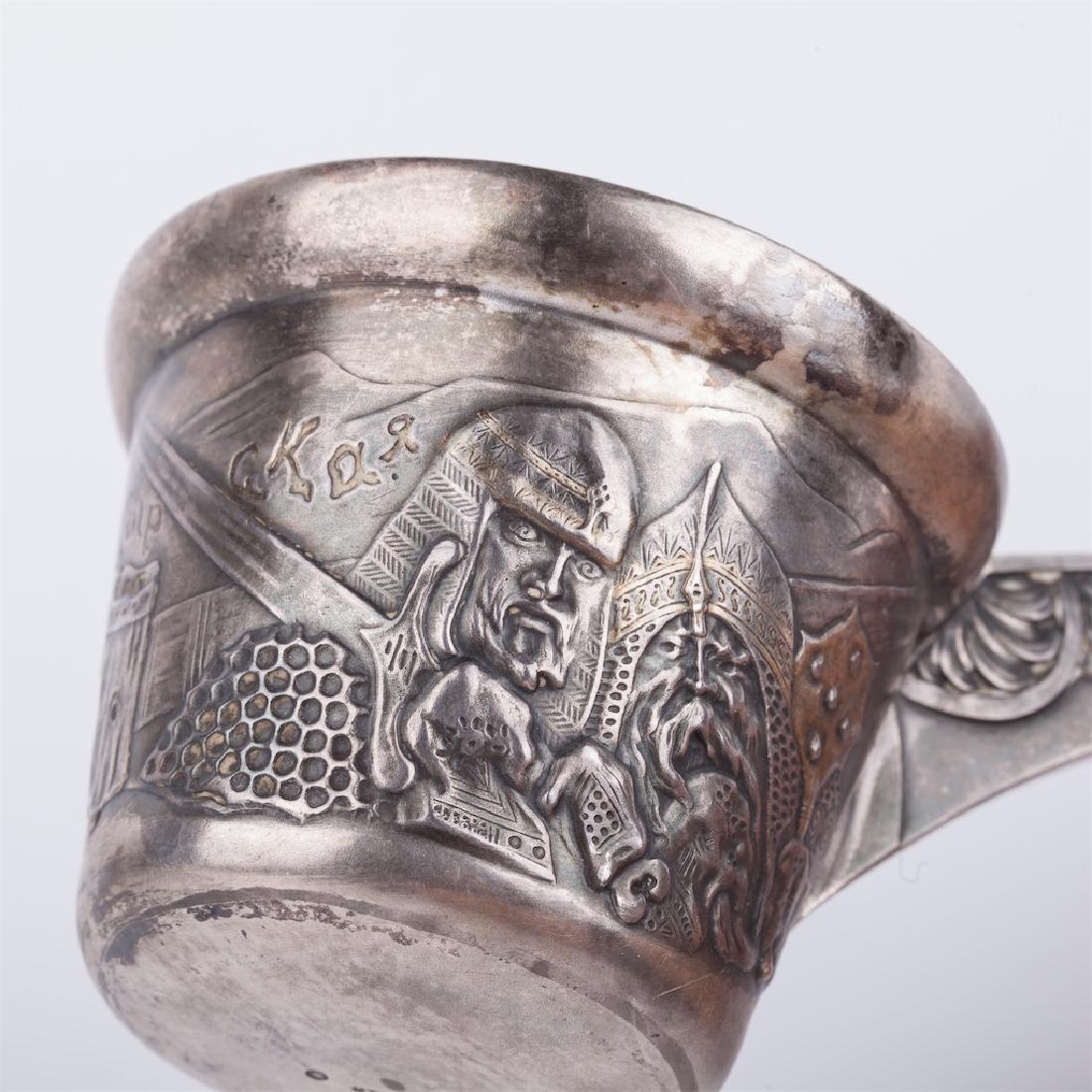 Russian cast silver-gilt kovsh-ladle — image 5