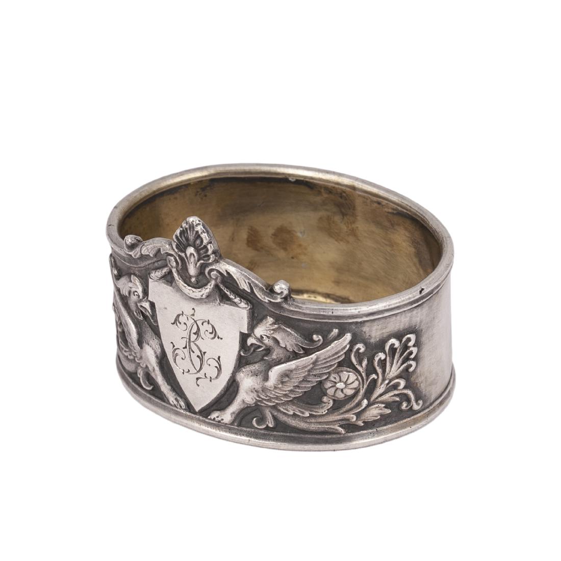 Unusual Faberge cast silver-gilt napkin — image 1