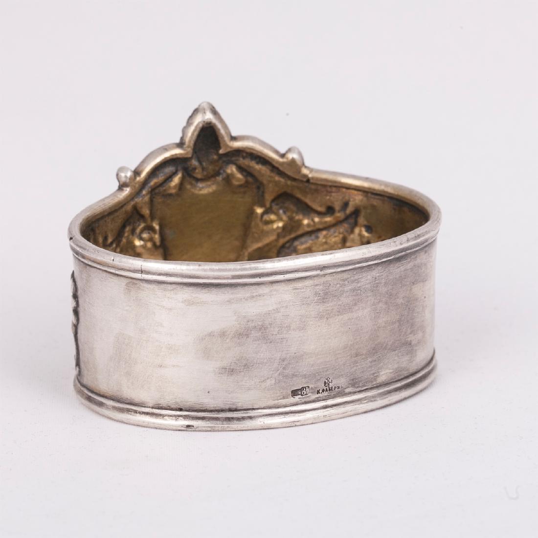 Unusual Faberge cast silver-gilt napkin — image 3