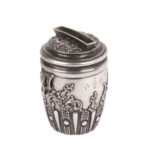 Unusual Faberge cast silver-gilt coin box — image 1