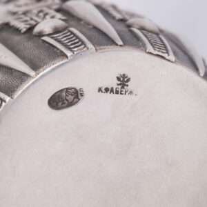 Unusual Faberge cast silver-gilt coin box — image 5
