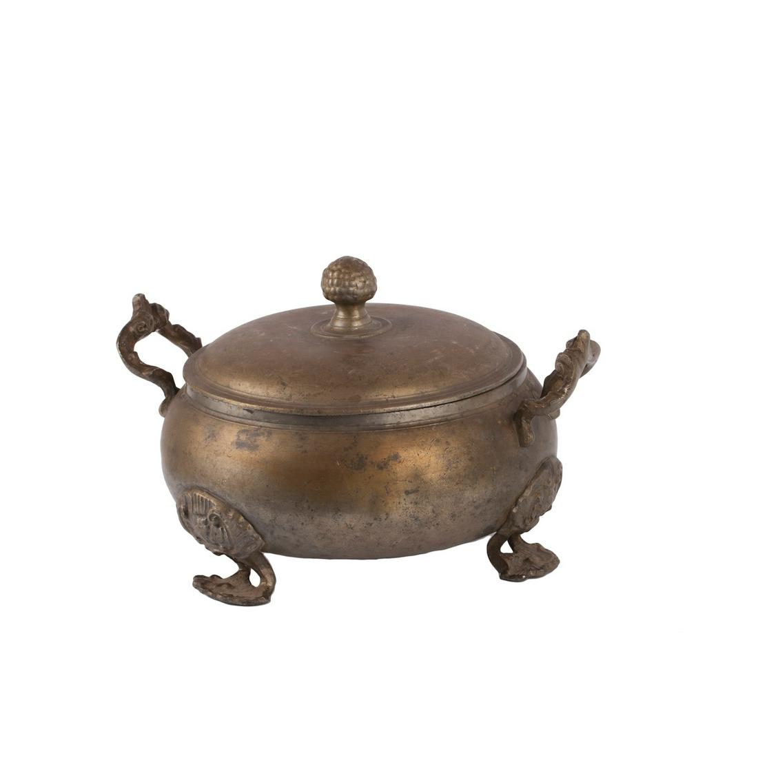 Russian metal dish with a lid — image 2