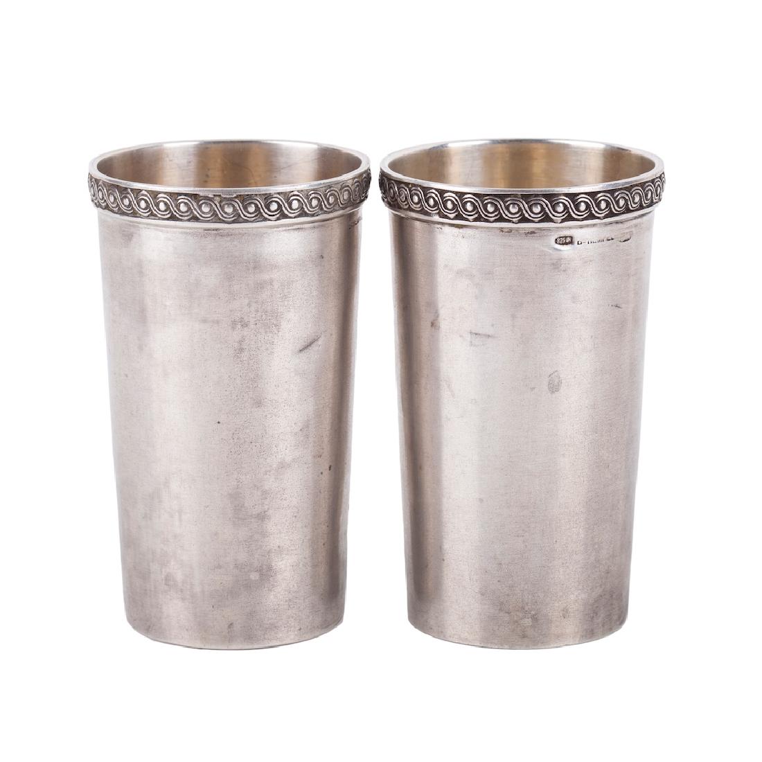 A pair of Russian silver-gilt beakers — image 2