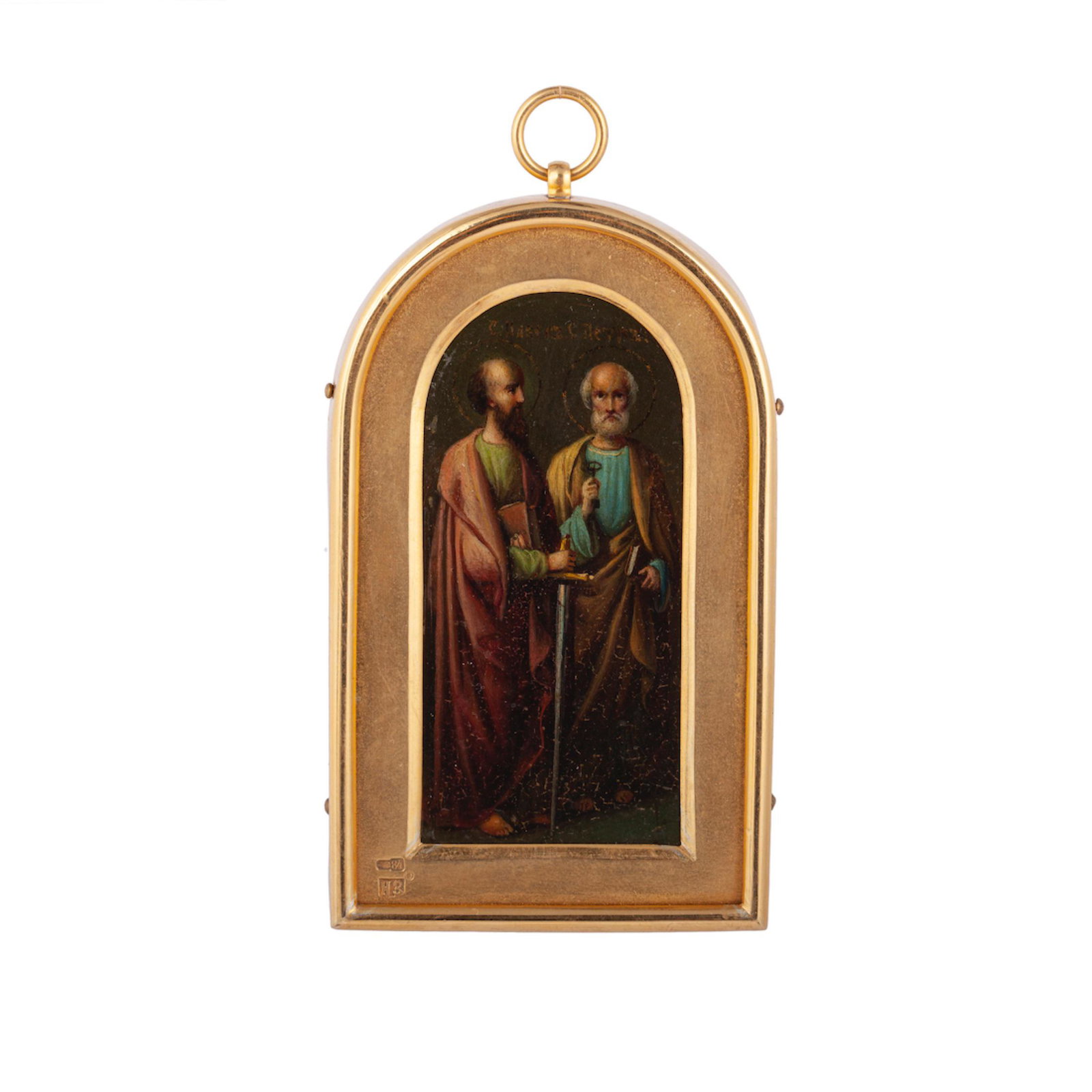 A Russian silver-gilt icon of Saint Peter, Paul — image 2