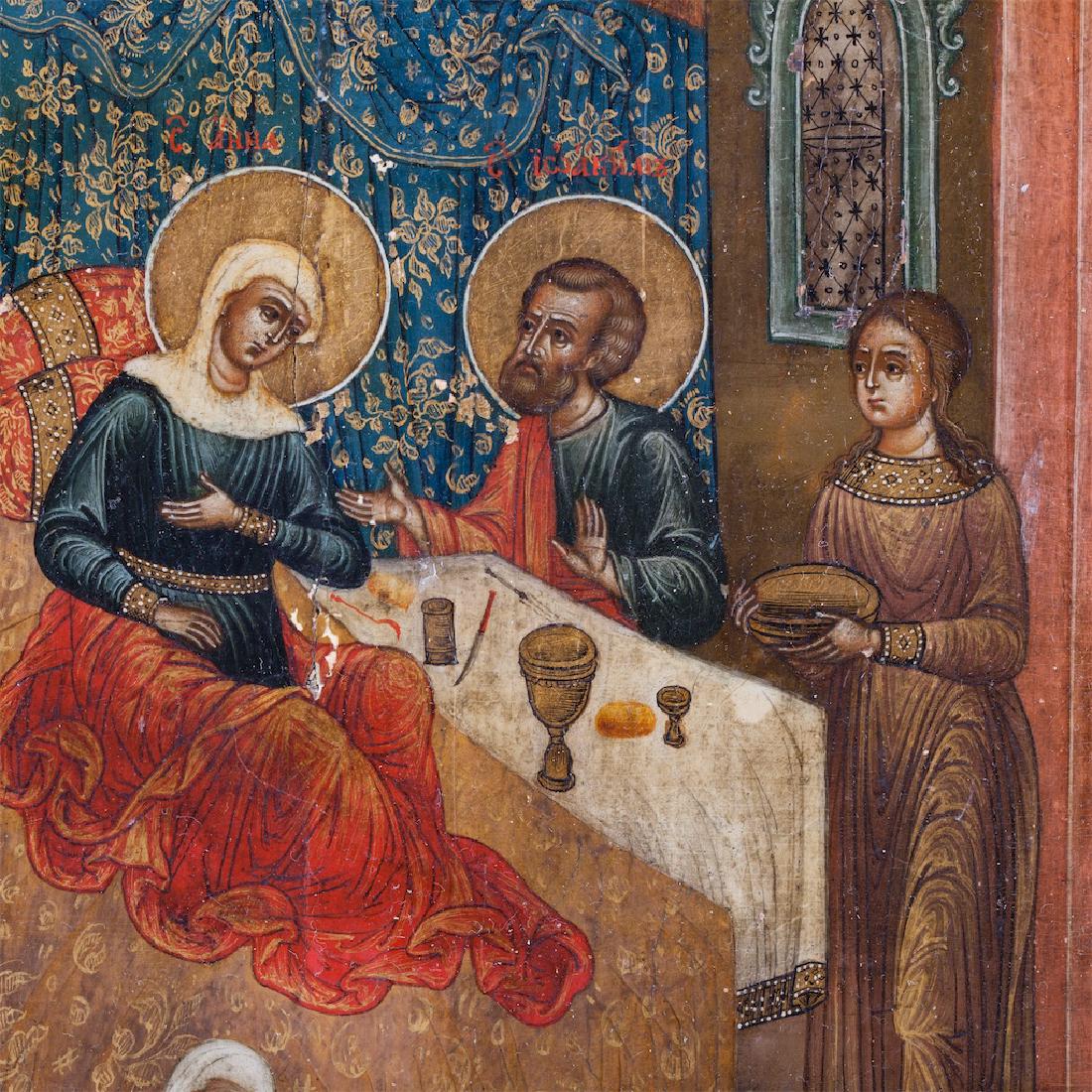 Russian icon of Mother of God Nativity — image 3