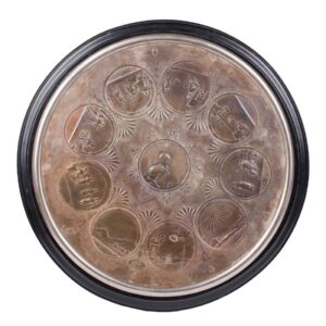 Russian presentation silver-plated copper dish — image 1