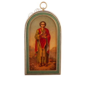 A Russian silver-gilt icon of St. Panteleimon — image 2