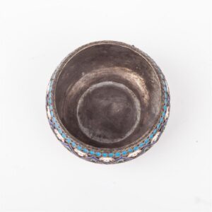 Russian Ovchinnikov silver-gilt salt cellar — image 3