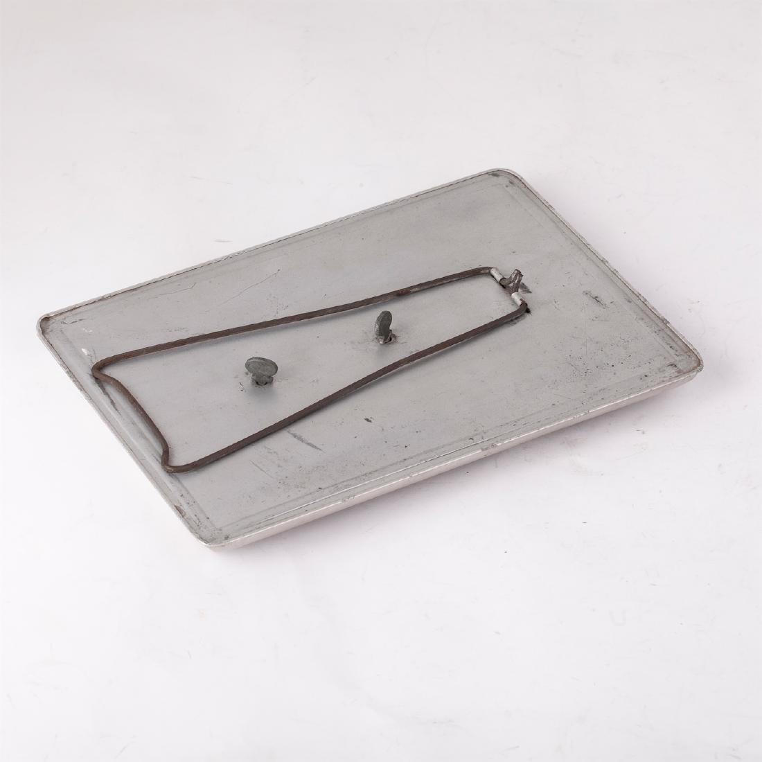 Russian white metal desk calendar — image 2