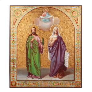 A Russian icon of Saint Agafangel and Saint Anna — image 1
