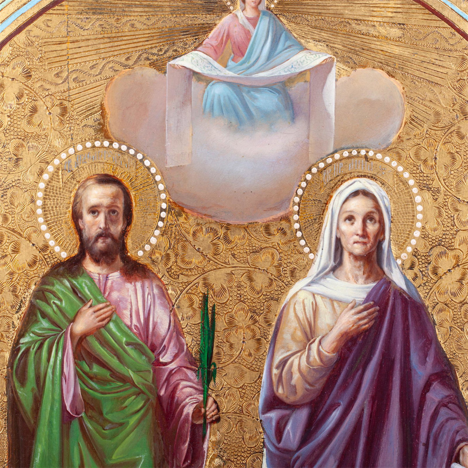 A Russian icon of Saint Agafangel and Saint Anna — image 2