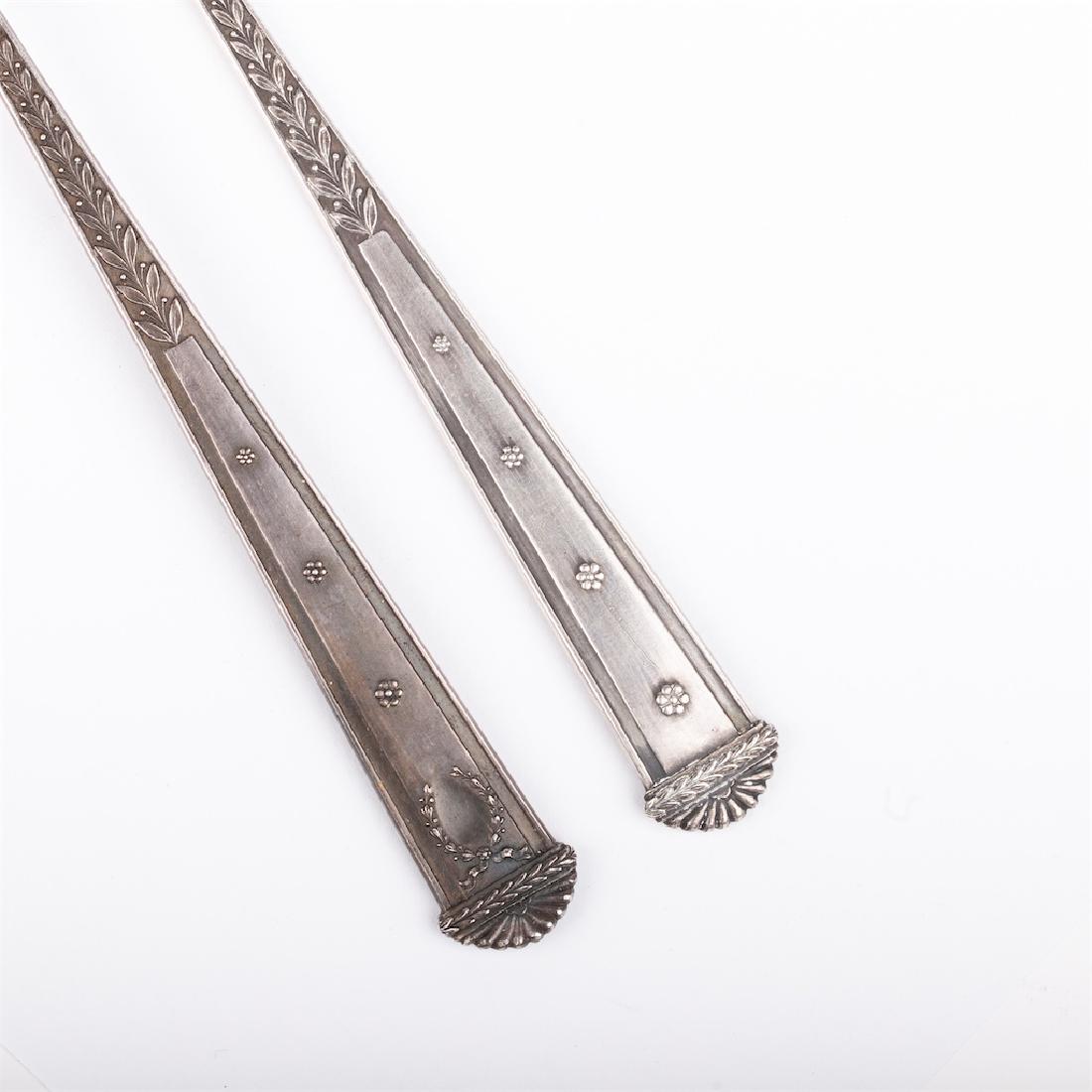 Russian cast silver forks set for fish — image 3
