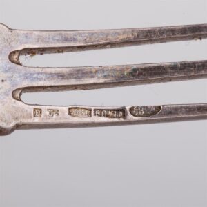 Russian cast silver forks set for fish — image 4