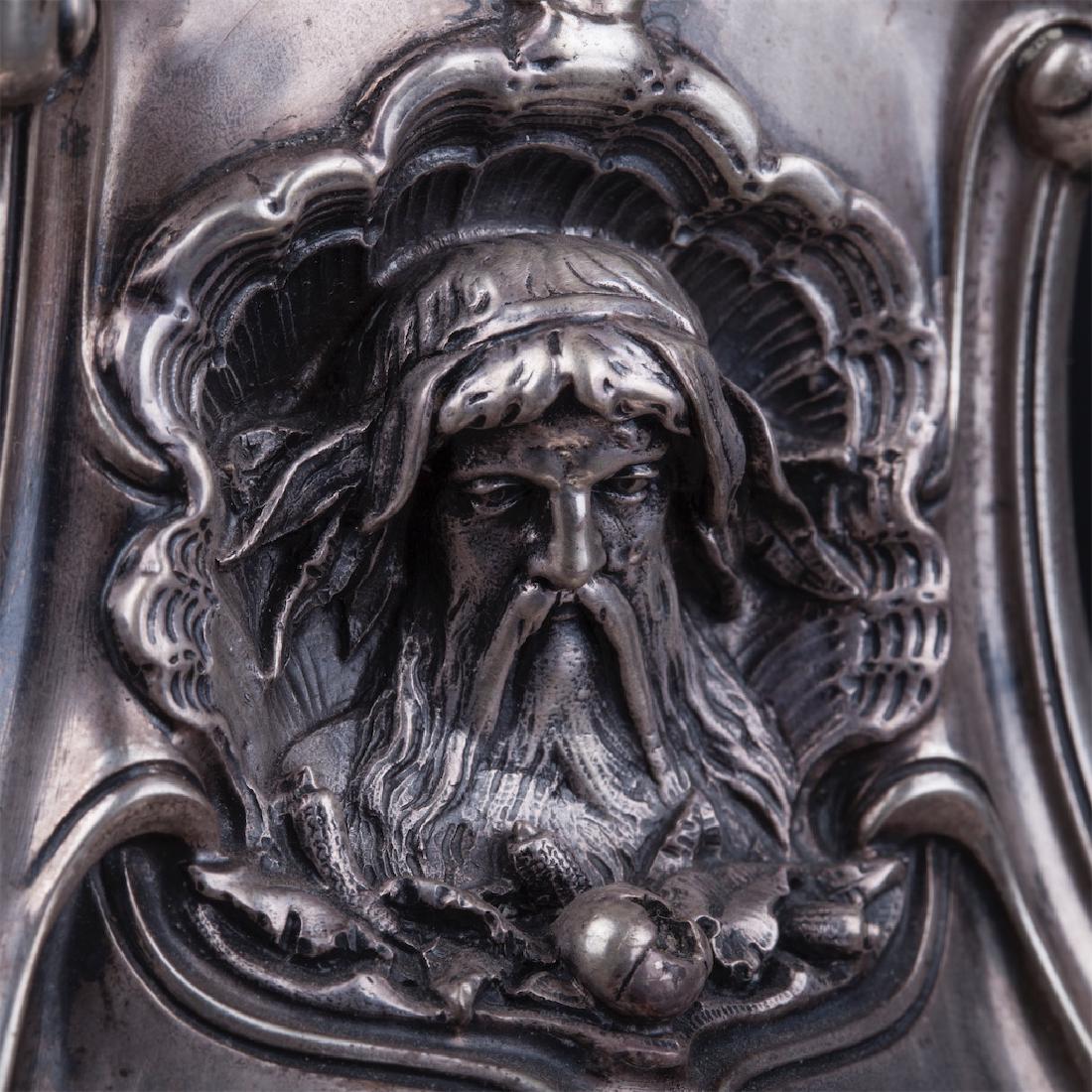 Silver and engraved glass vase — image 6