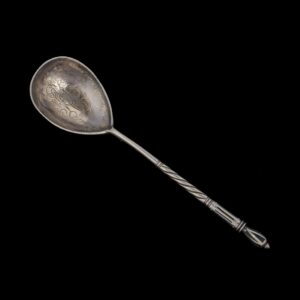 Unusual Russian decorative silver-gilt spoon — image 3