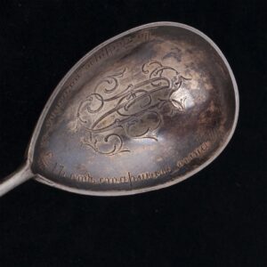 Unusual Russian decorative silver-gilt spoon — image 5