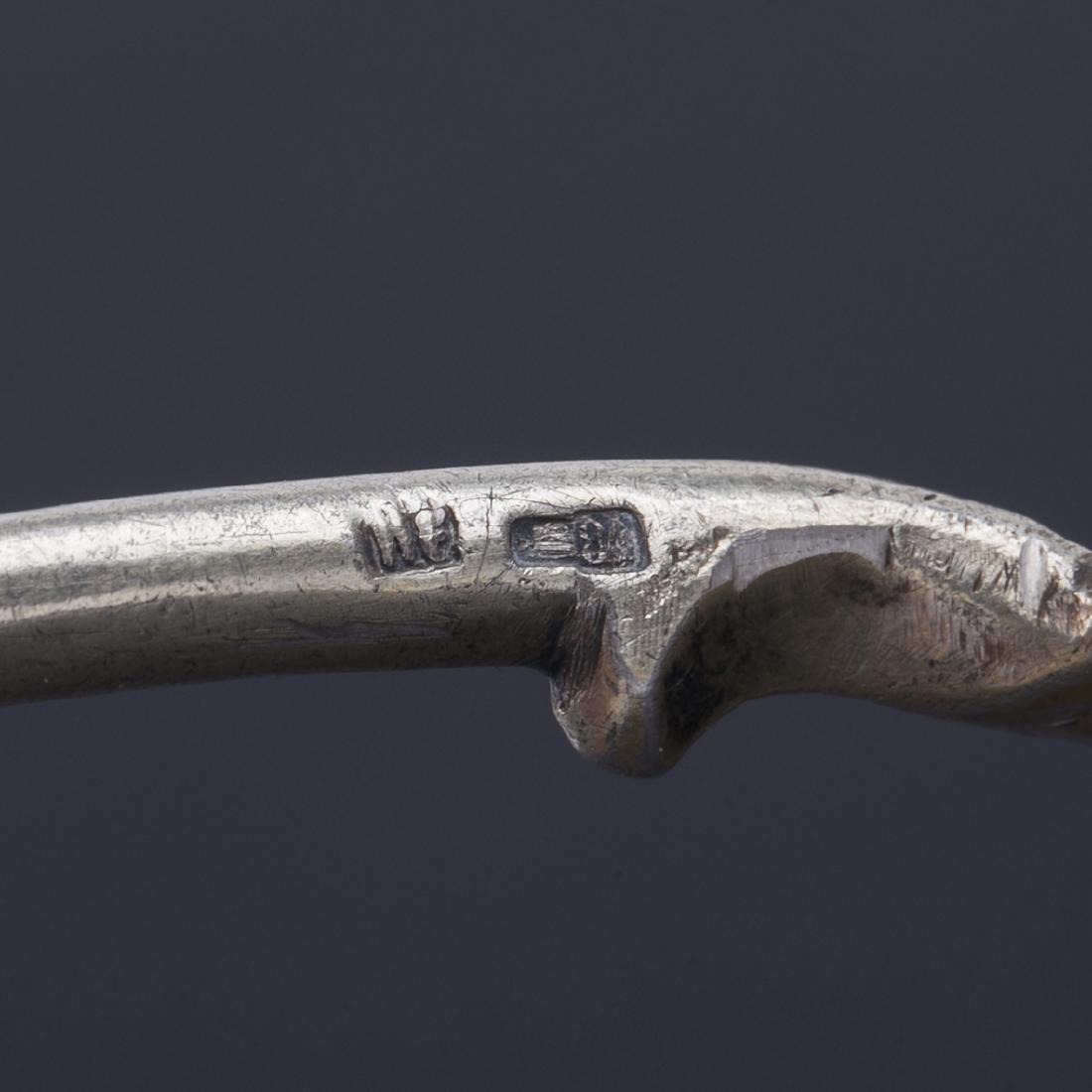 Unusual Russian decorative silver-gilt spoon — image 7
