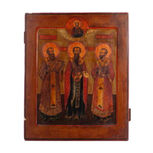 A Russian icon of Three Holy Hierarchs — image 1