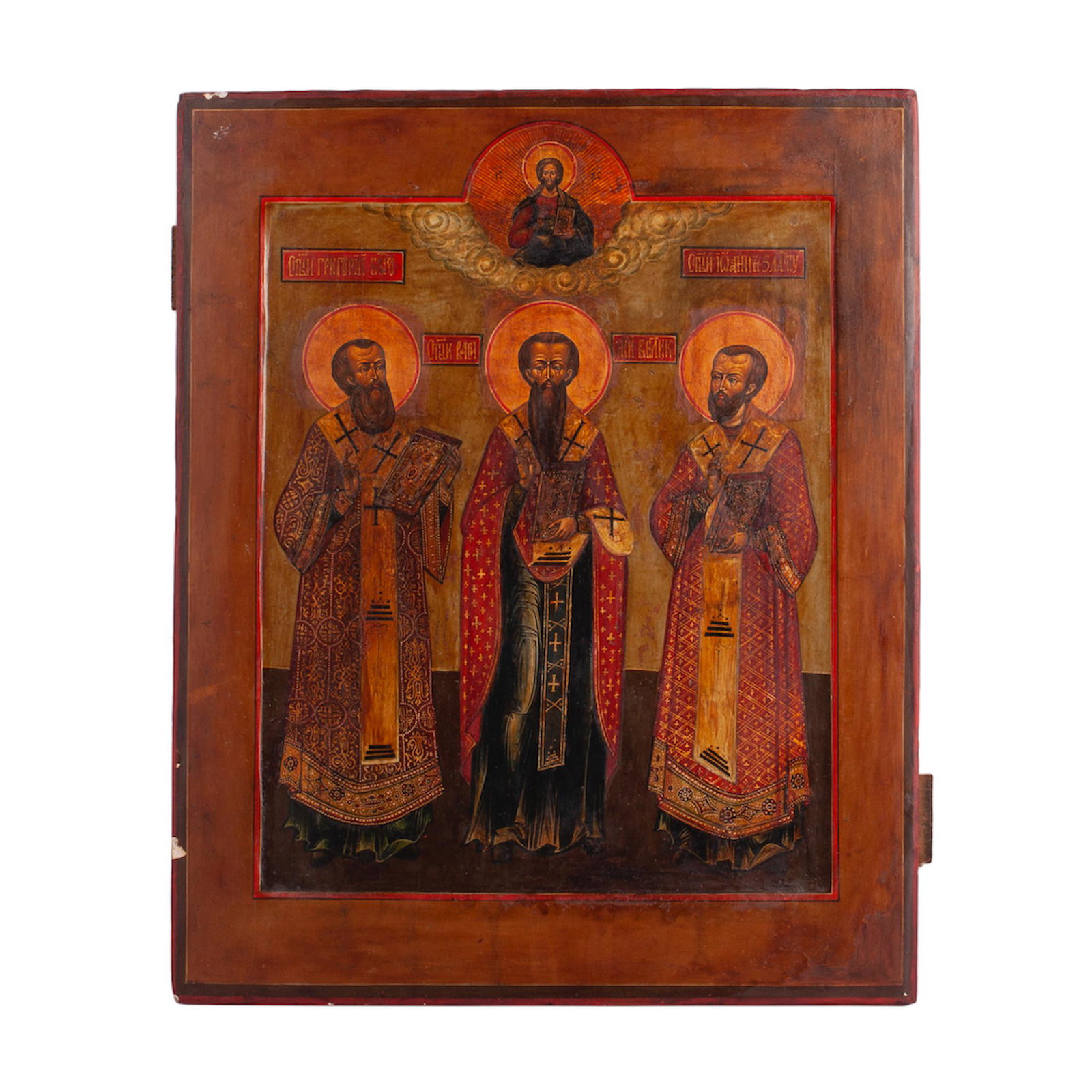 A Russian icon of Three Holy Hierarchs — image 1