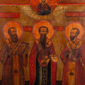 A Russian icon of Three Holy Hierarchs — image 2