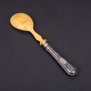 Russian silver and niello spoon with the Kremlin — image 2