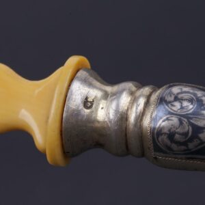 Russian silver and niello spoon with the Kremlin — image 4